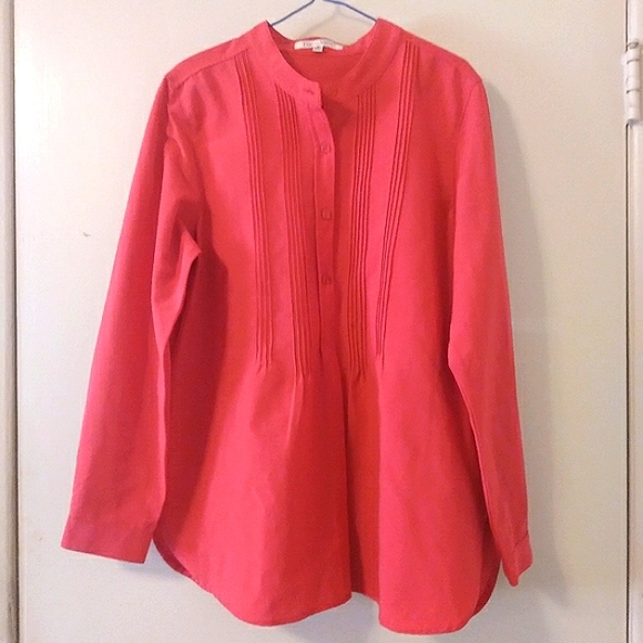 TravelSmith Pintucked Mandarin Collar Tunic, Size Small - Picture 9 of 13